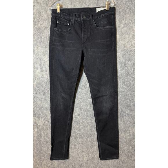 Rag & Bone Mens 29x32 Fit 1 Extra Slim Devon Black Jeans